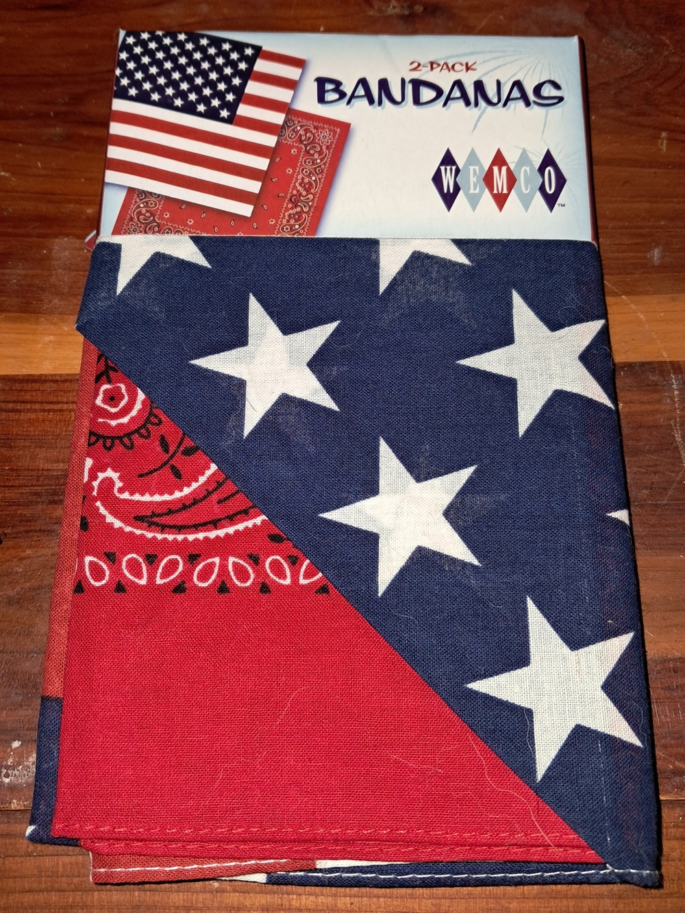 Americana Red & Navy Star Bandana - 2-Pack